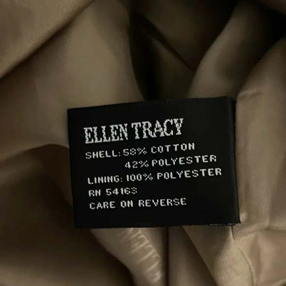 Ellen Tracy full length Trench Coat in Beige minimalist beige esthetic - Picture 12 of 15